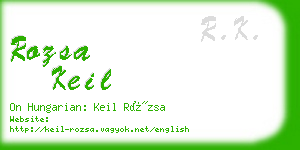 rozsa keil business card